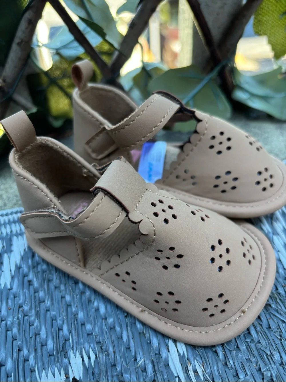 Carter's Toddler Tan Leather Moccasins - 3-6M